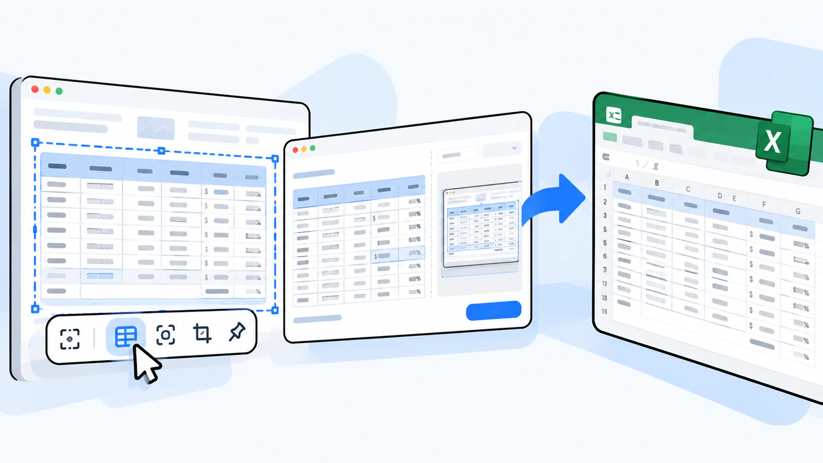 Screenshot to Excel: Extract, Export and Check Tables with PixPin