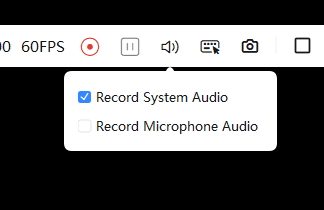 Select system and microphone audio for a PixPin recording