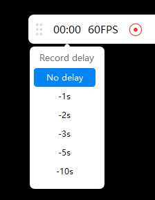 Set the delay for a PixPin screen recording