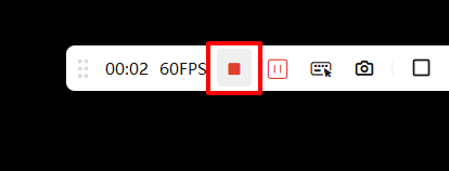 Stop the PixPin GIF recording and open the playback preview
