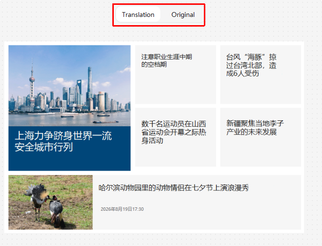 Translation and Original controls in the PixPin translation results window