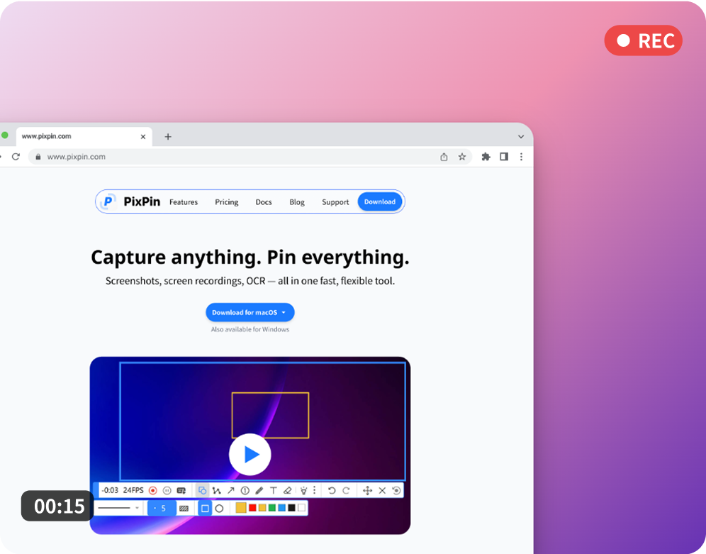 Recording feature demonstration
