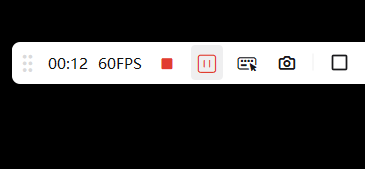PixPin GIF 화면 녹화 일시 정지